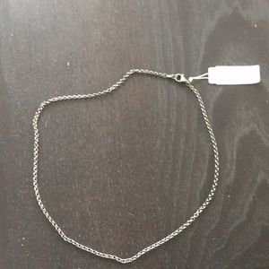 Gunmetal thick chain necklace alone plain simple